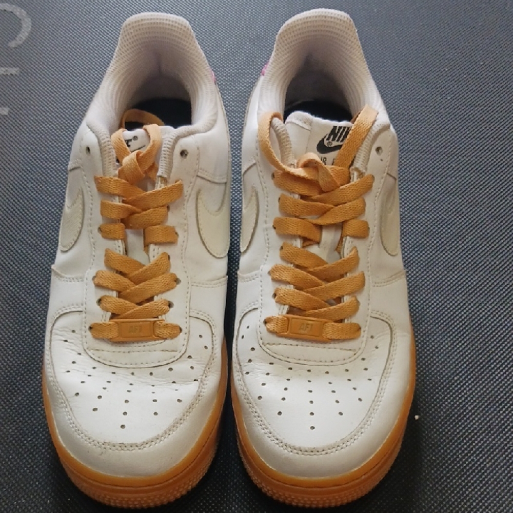 Nike White and Brown Sneakers